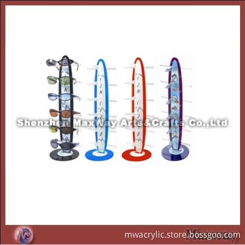 Colorful Hot Selling 6 Pairs Acrylic Eyeglasses/Sunglasses Display